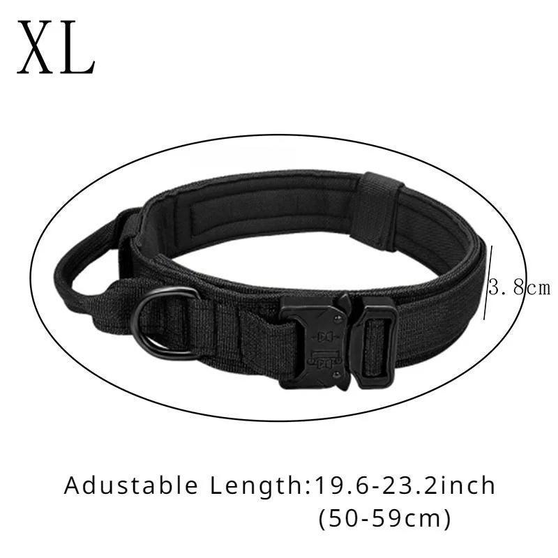 Dog Collar Durable Tactical Leash Set Adjustable Military Pet Collar Leash Medium Large Dog German Shepherd Training Accessories