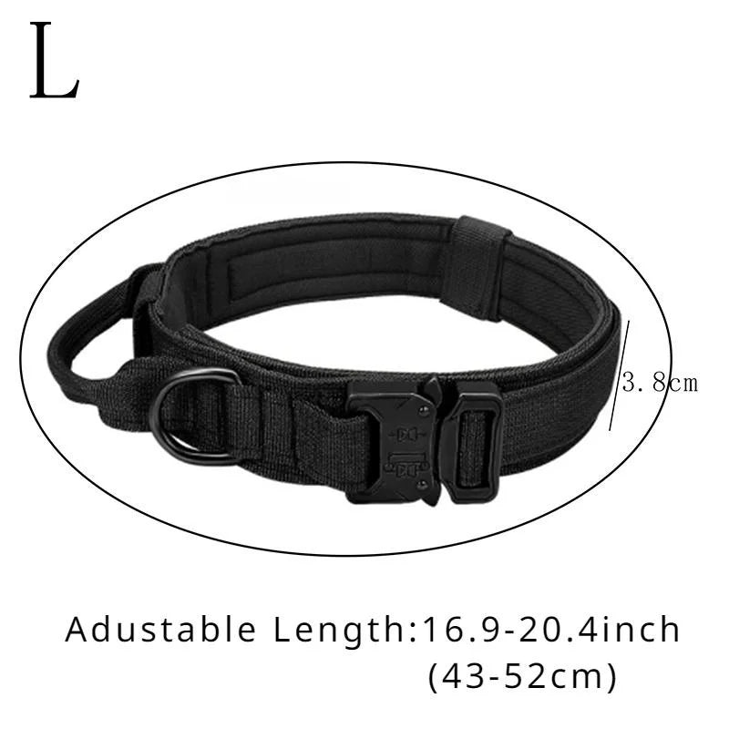 Dog Collar Durable Tactical Leash Set Adjustable Military Pet Collar Leash Medium Large Dog German Shepherd Training Accessories