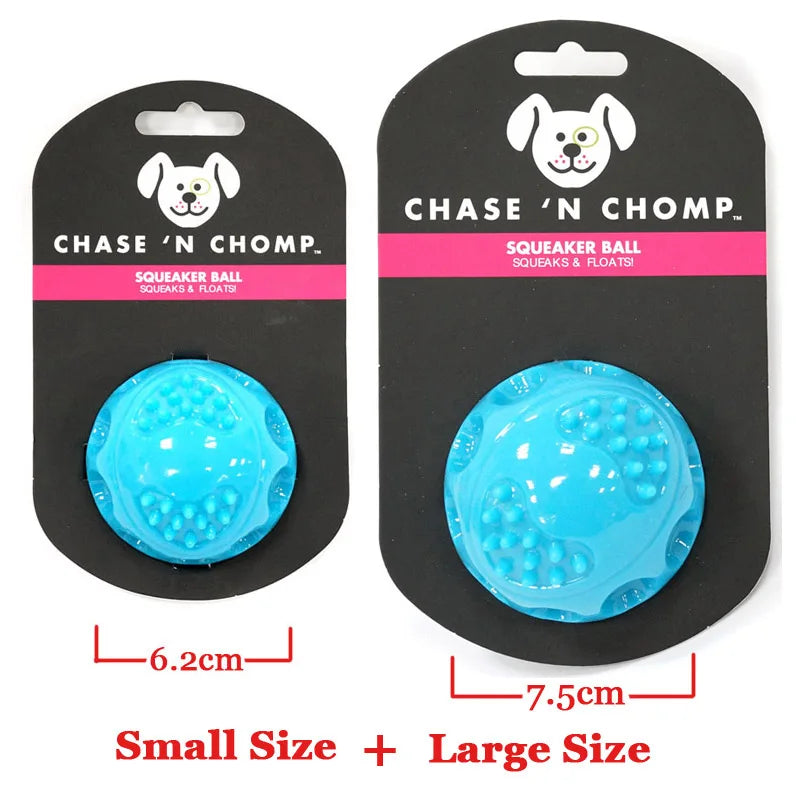 Caitec Dog Toys Squeaking Bouncing Ball Durable Floatable Springy Pet Toys Squeaky Ball Bite Resistant