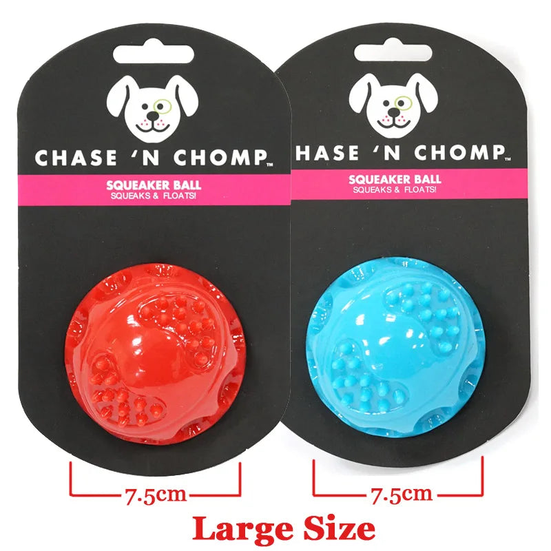 Caitec Dog Toys Squeaking Bouncing Ball Durable Floatable Springy Pet Toys Squeaky Ball Bite Resistant