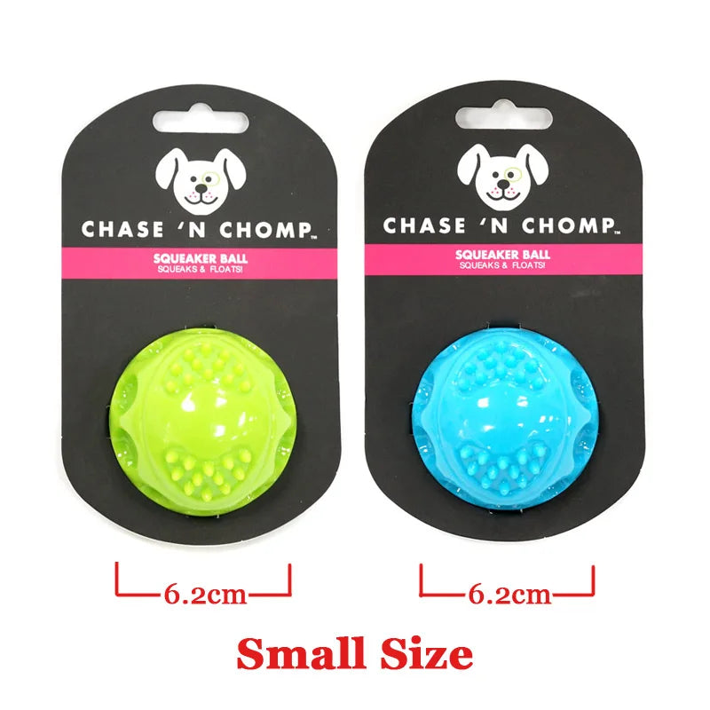 Caitec Dog Toys Squeaking Bouncing Ball Durable Floatable Springy Pet Toys Squeaky Ball Bite Resistant