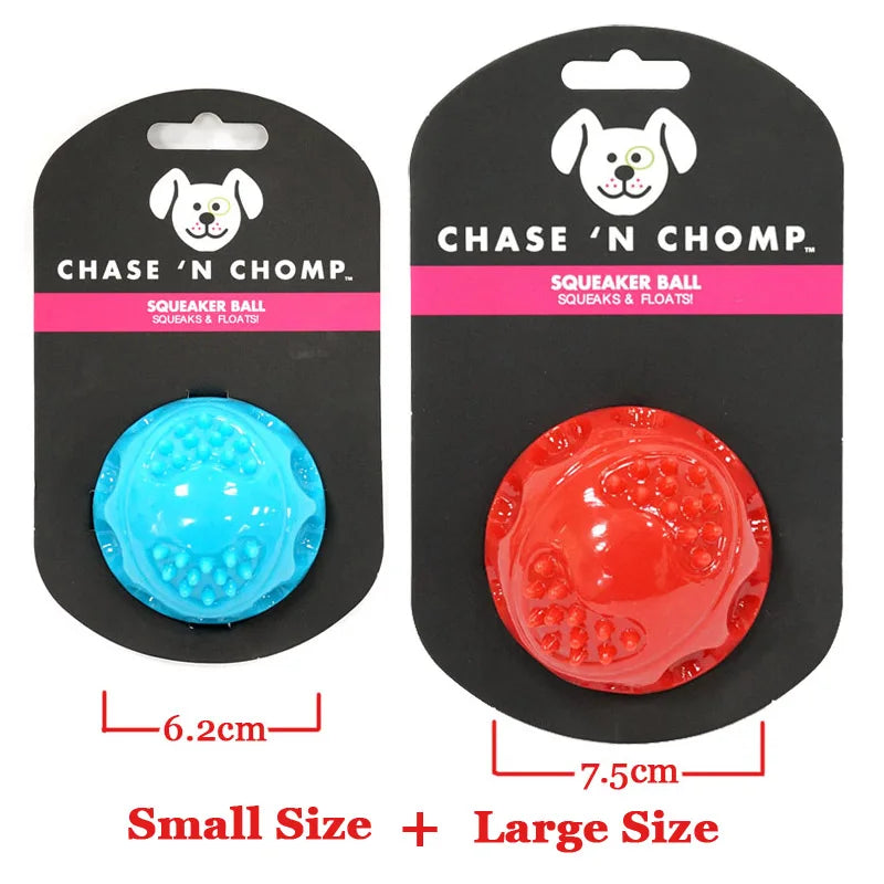 Caitec Dog Toys Squeaking Bouncing Ball Durable Floatable Springy Pet Toys Squeaky Ball Bite Resistant