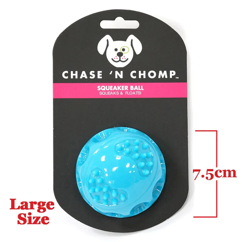 Caitec Dog Toys Squeaking Bouncing Ball Durable Floatable Springy Pet Toys Squeaky Ball Bite Resistant