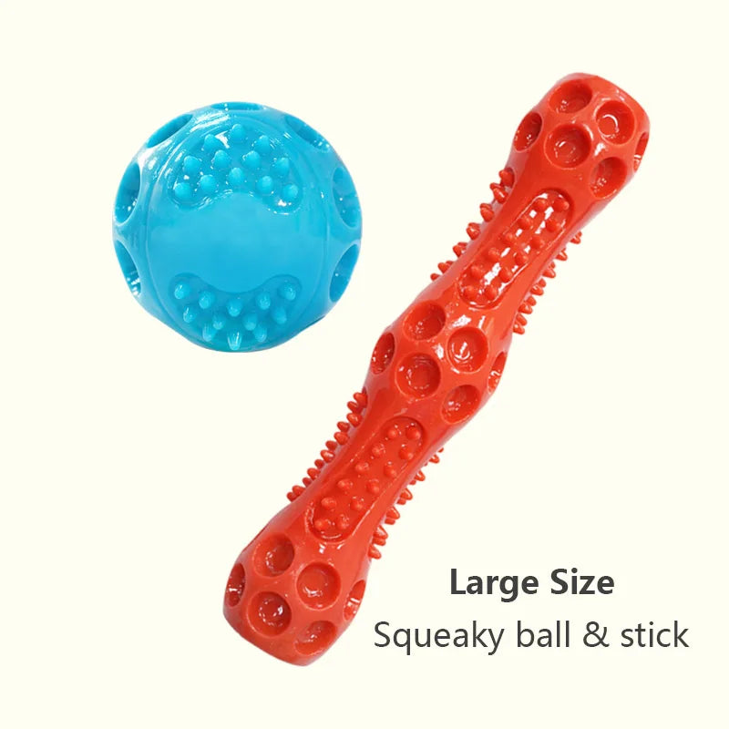 Caitec Dog Toys Squeaking Bouncing Ball Durable Floatable Springy Pet Toys Squeaky Ball Bite Resistant