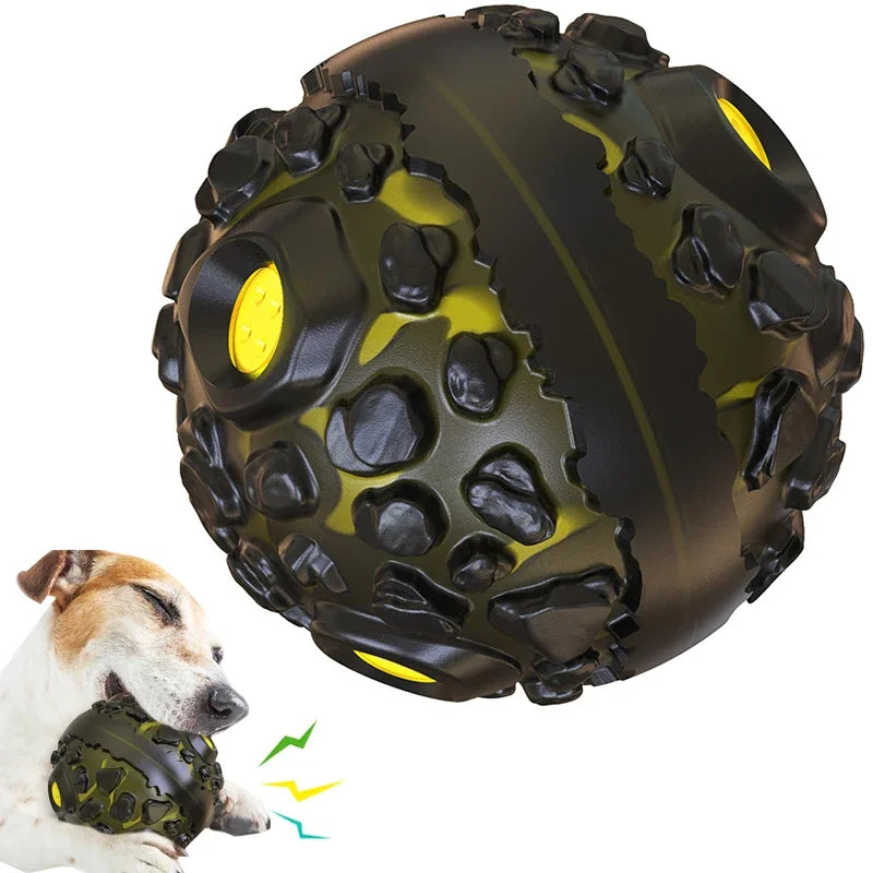 Dog Balls Indestructible Medium Large Dog Toys for Aggressive Chewers,Squeaky Giggle Sound Rubber Rolling Ball Interactive Toy