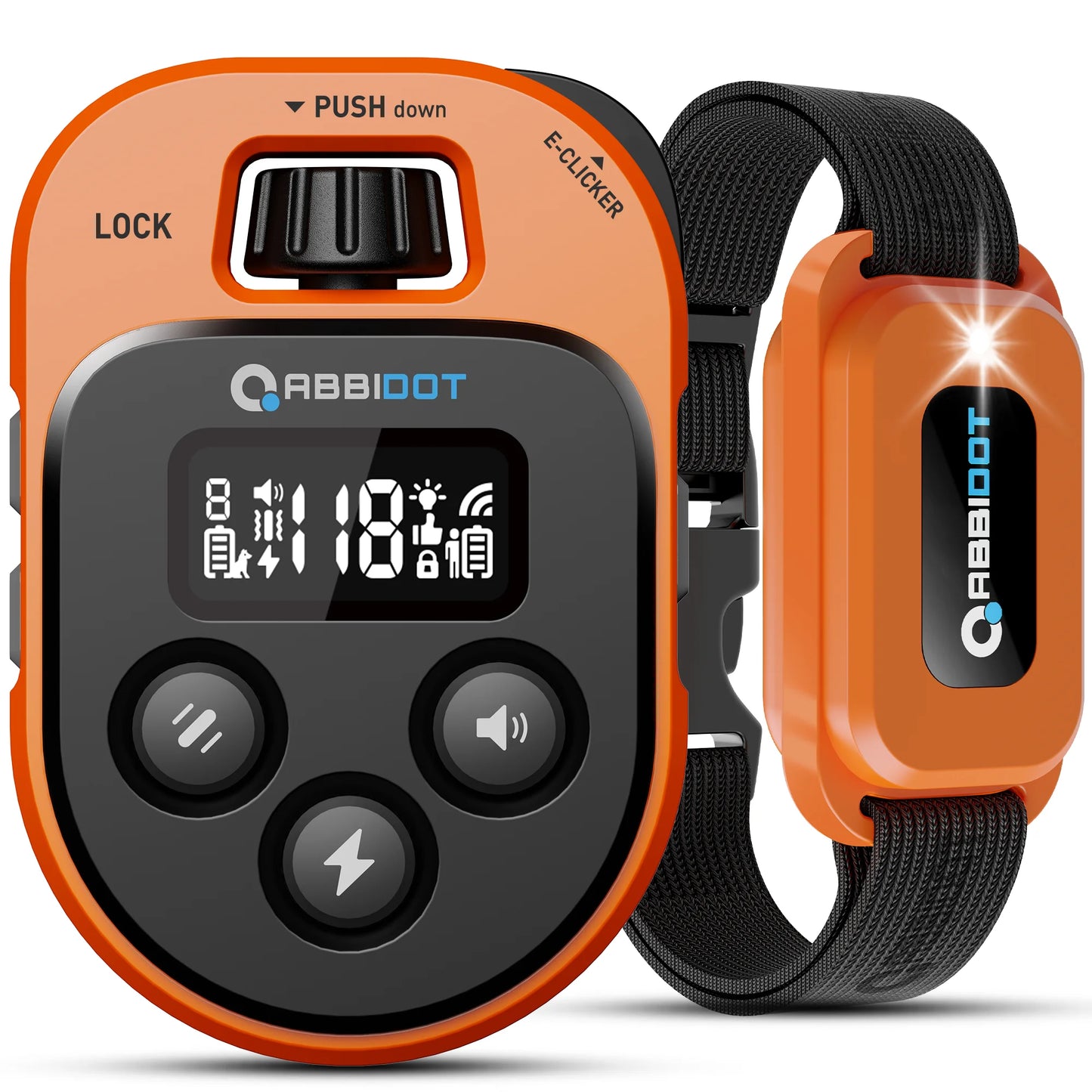 ABBIDOT T60 Dog Training Collar 2 in 1 Strap With E-clicker Electric Shock 4100ft 1250m Waterproof 118 Levels 2024 New Version