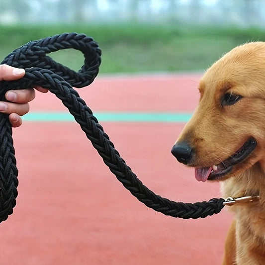 Heavy-Duty Braided Nylon Dog Leash "Training-Optimized" Comfort Grip For Training & Walking, Enhanced Control And Safety