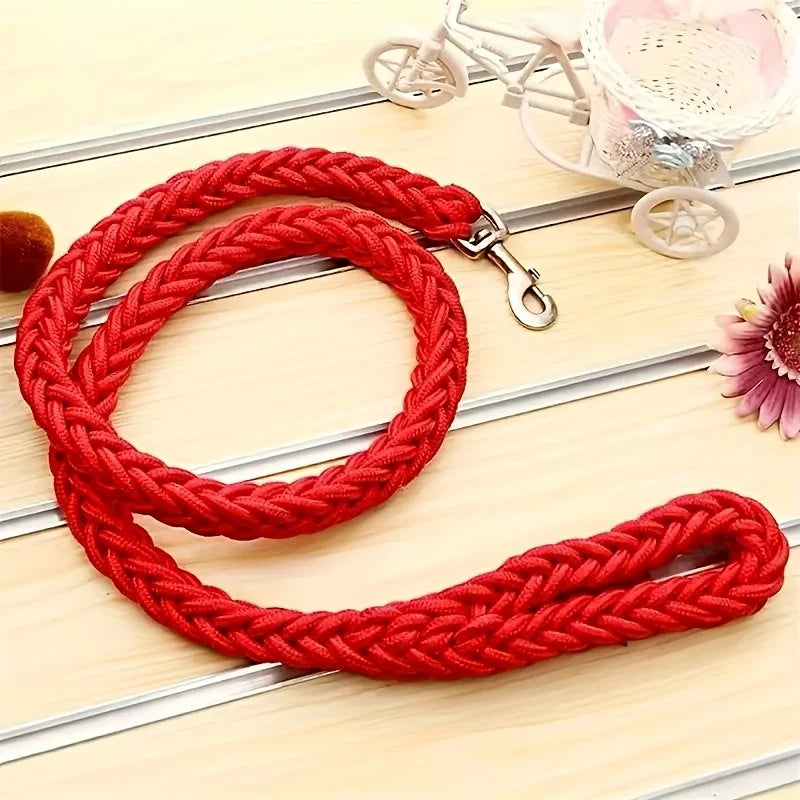 Heavy-Duty Braided Nylon Dog Leash "Training-Optimized" Comfort Grip For Training & Walking, Enhanced Control And Safety