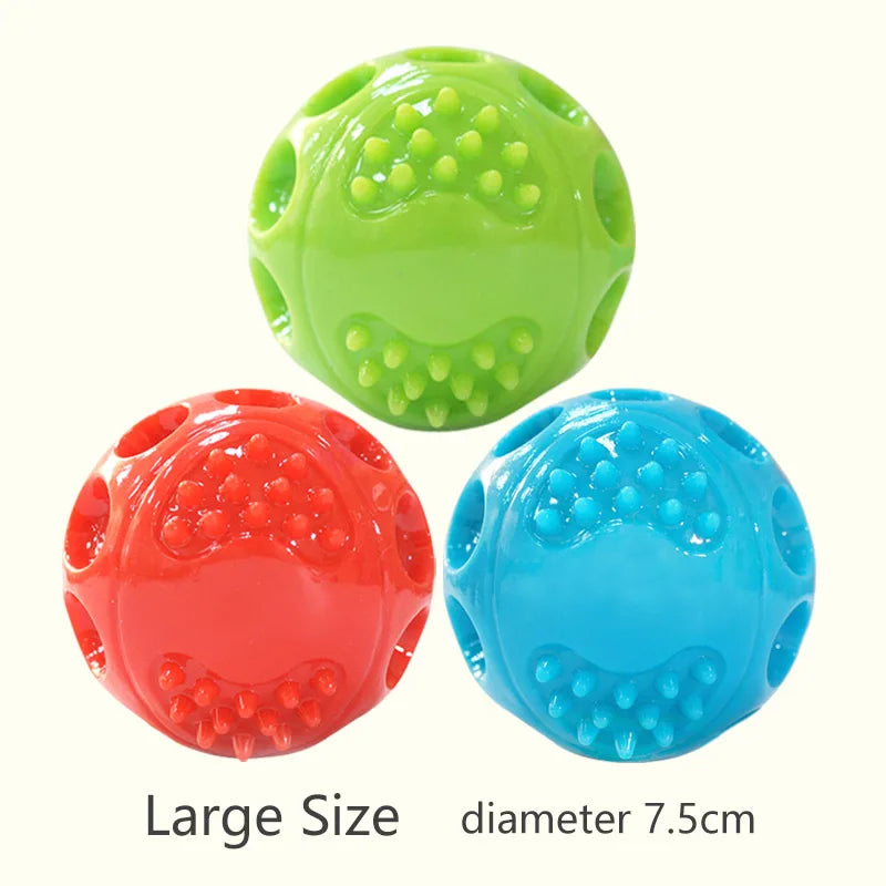 Caitec Dog Toys Squeaking Bouncing Ball Durable Floatable Springy Pet Toys Squeaky Ball Bite Resistant