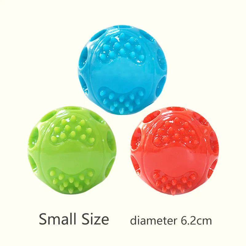 Caitec Dog Toys Squeaking Bouncing Ball Durable Floatable Springy Pet Toys Squeaky Ball Bite Resistant