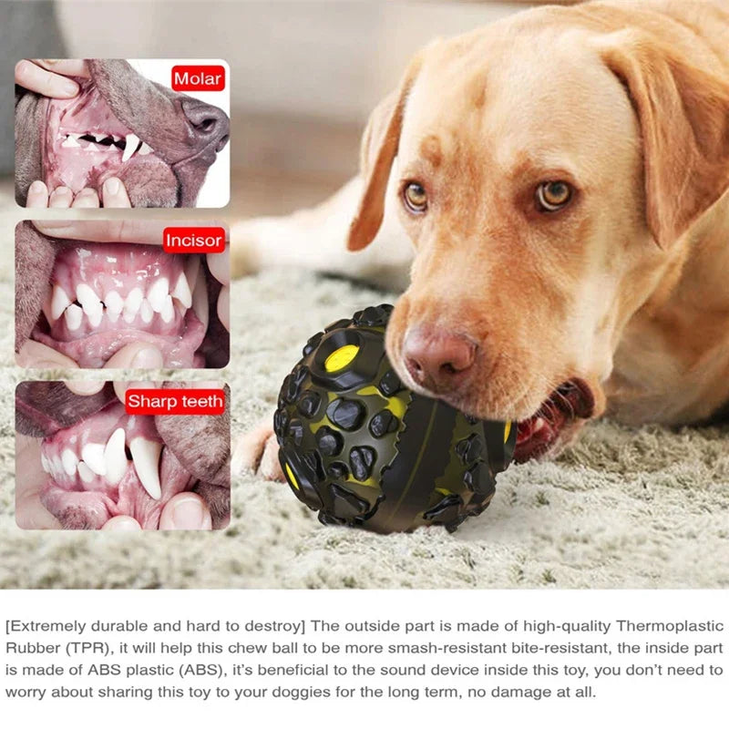 Dog Balls Indestructible Medium Large Dog Toys for Aggressive Chewers,Squeaky Giggle Sound Rubber Rolling Ball Interactive Toy