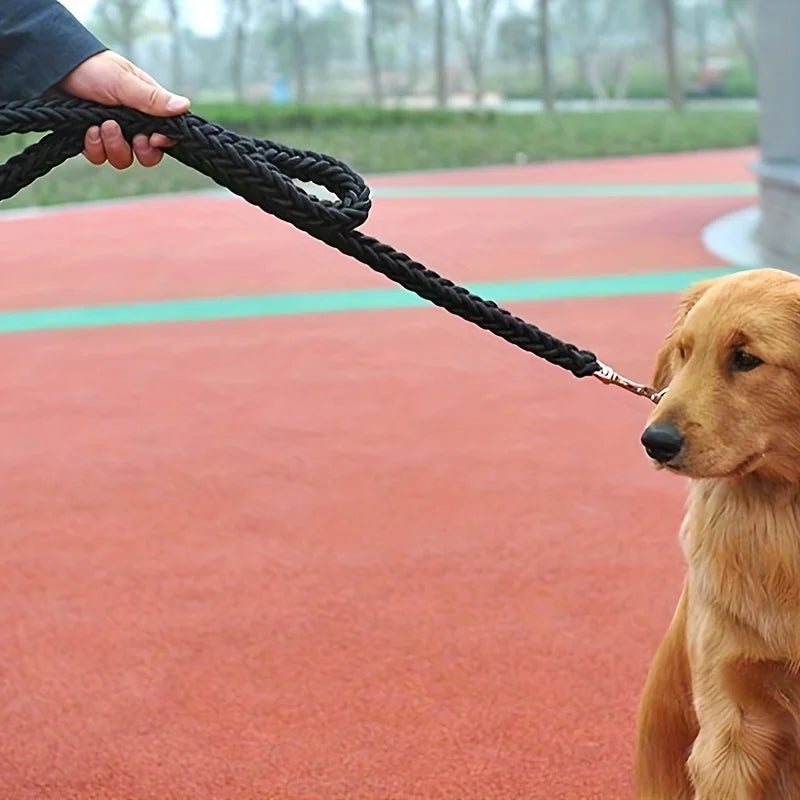 Heavy-Duty Braided Nylon Dog Leash "Training-Optimized" Comfort Grip For Training & Walking, Enhanced Control And Safety