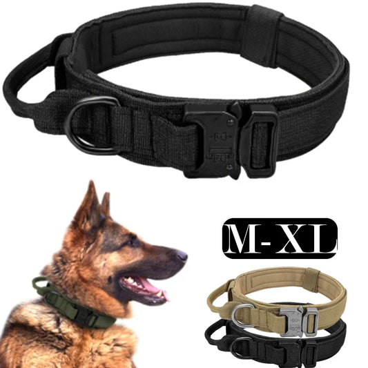 Dog Collar Durable Tactical Leash Set Adjustable Military Pet Collar Leash Medium Large Dog German Shepherd Training Accessories