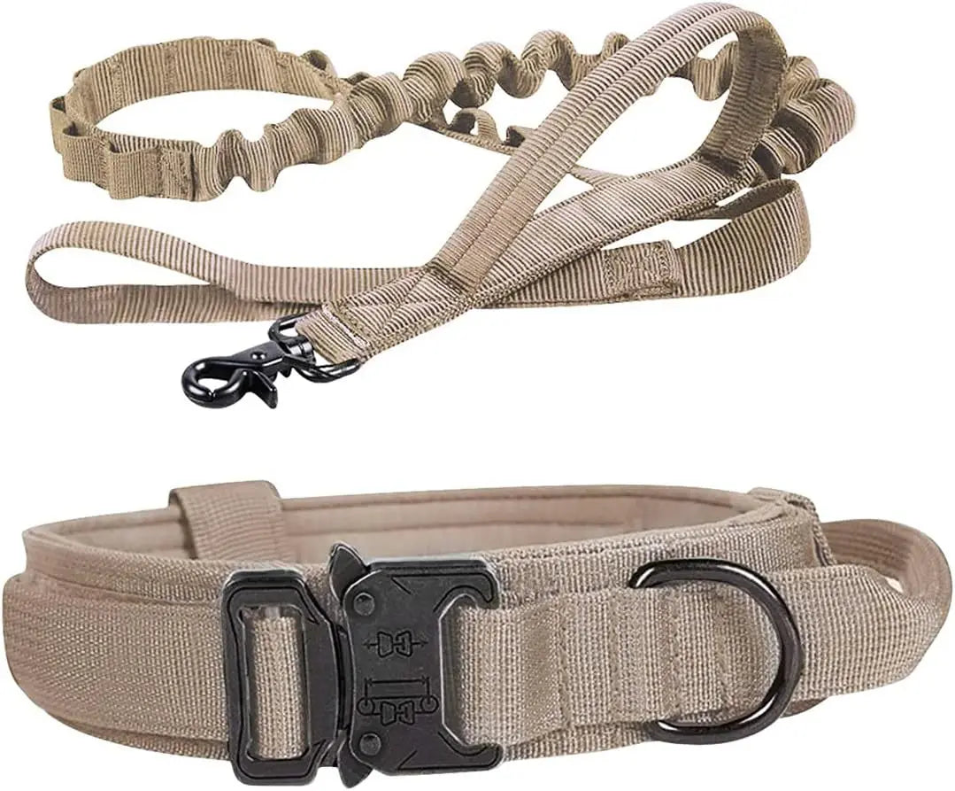 Tactical Dog Leash Outdoor Pet Leash Large Dog Retractable Anti-Blast Dog Leash Elastic Leash With Collar