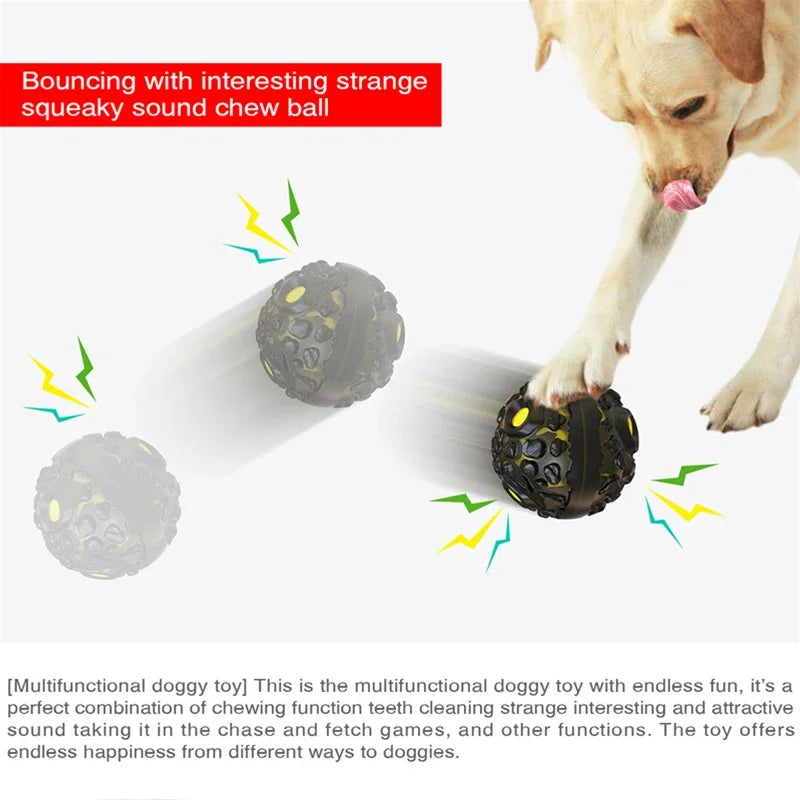 Dog Balls Indestructible Medium Large Dog Toys for Aggressive Chewers,Squeaky Giggle Sound Rubber Rolling Ball Interactive Toy