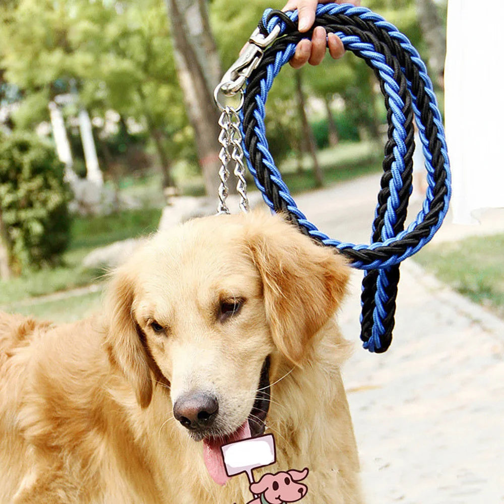 Heavy-Duty Braided Nylon Dog Leash "Training-Optimized" Comfort Grip For Training & Walking, Enhanced Control And Safety